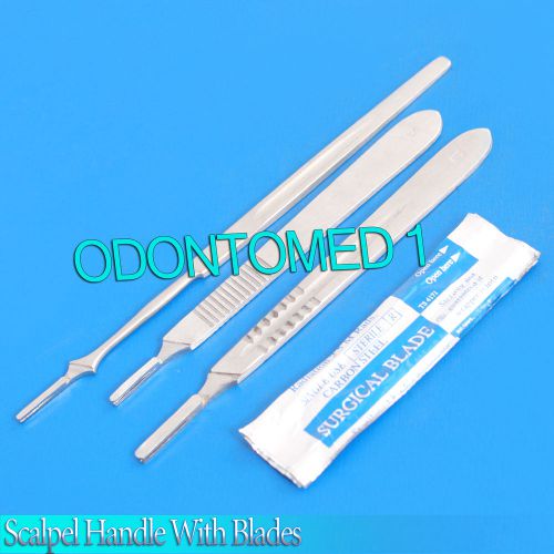 Scalple Handle # 3,4,7 + 10 Sterile Surgical Blade #15 Surgical Instruments