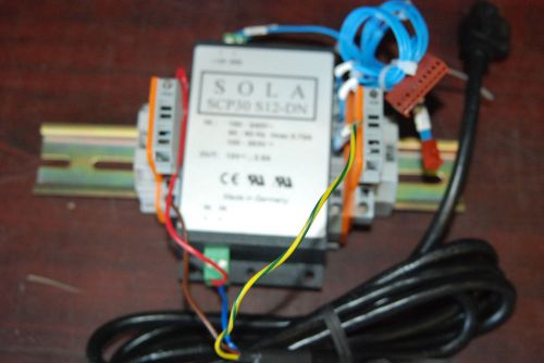 Sola SCP30 S12-DN, 12vdc Power Supply, 100-240v in,  New no Box