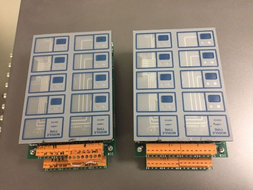 Lot 2x notifier icm-4 indicating circuit module fire alarm board w ice-4 card nr for sale