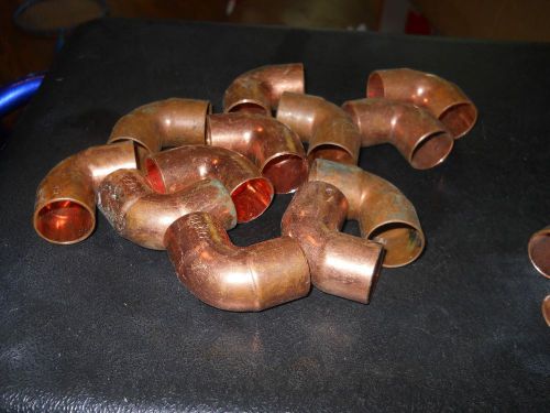Lot of (14) Copper Elbows 3/4&#034; Size Solder Connection 12 regular 2 Street