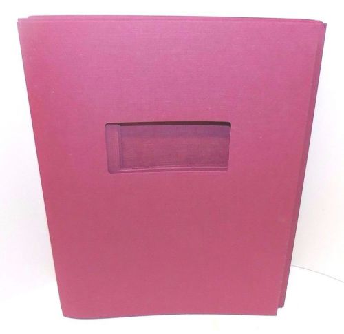 Maroon Binding Covers with Windows, 27 Count