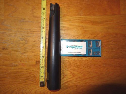 Ingersoll indexable end mill with 10 new  inserts 12j2b1081r02 39023-b for sale