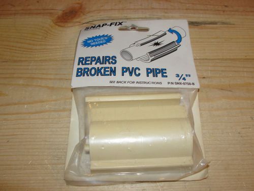 KBI Snap-Fix Repairs 3/4&#034; Broken PVC Pipe SNX-0750-B FREE Shiping NEW NIP