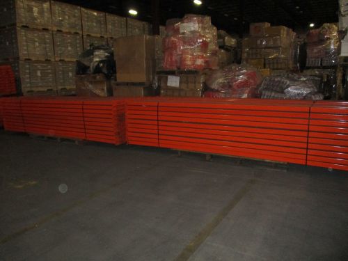 Tear drop pallet rack beams 144&#034;x4-1/4&#034; - 2400 lb capacity per pair for sale