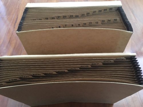 Lot of 2 Oxford Expanding Kraft File: Monthly  K-17M-OX and Daily K-17D-OX