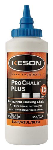(12) keson 8 oz. permamark marking chalk, waterproof, blue, pm8blue for sale