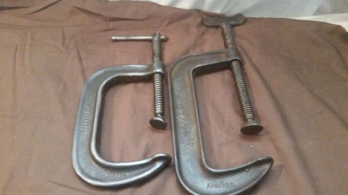 Two C Clamps Chacago 5&#034; No.1450 Cincinnati 6&#034; No. 540 Made in the USA