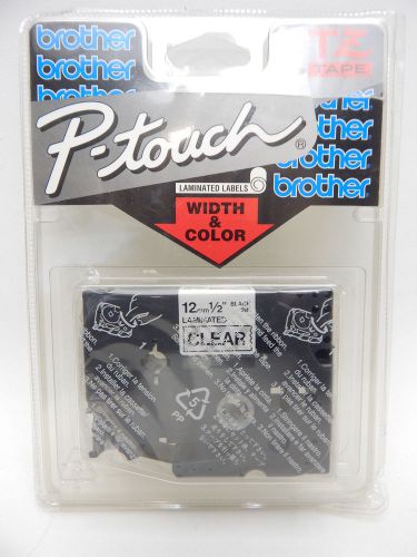 Brother P-touch TZ Tape - Black Ink on Clear Tape 12mm 1/2&#034; TZ131 TZ-131 Labels
