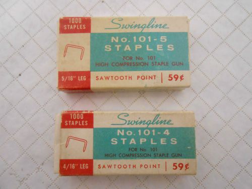 Partial Packages Vintage Swingline Staples 1/4&#034; 5/16&#034; Legs Sawtooth Point 1000
