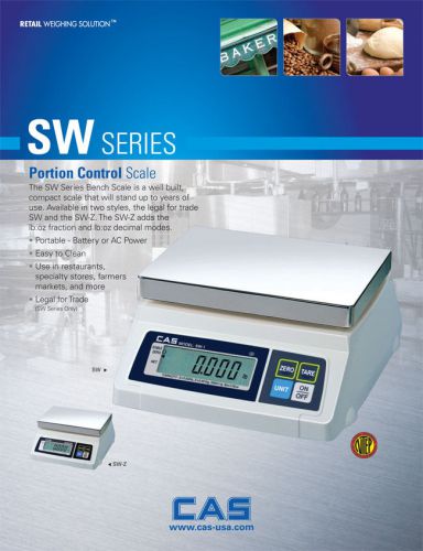 CAS Scale SW Series Portion Control Scale w/Dual Display 50lb---SW-1D50**Full Ye