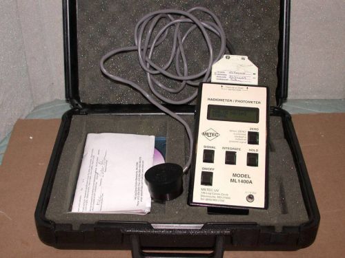 Miltec model ML1400A Radiometer Photometer w/sensor SEL005 &amp; CD manual FreeS