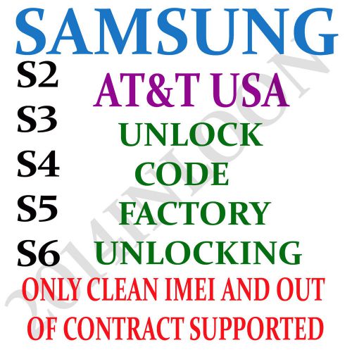 Samsung Galaxy Grand Prime UNLOCK CODE LOCKED TO AT&amp;T USA  ONLY NO CONTRACT ONLY