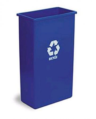 Continental 8322-1 Wall Hugger 23 Gal. Blue Recycle Container Lot of 4