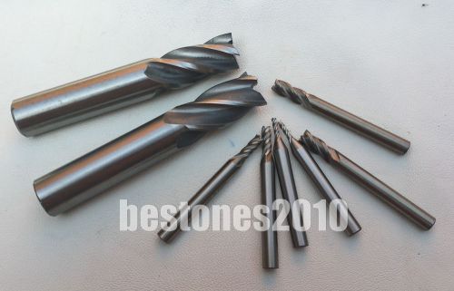 Lot 5pcs swt 4flute hss al end mills cutting dia 8mm shank dia 8mm endmills for sale