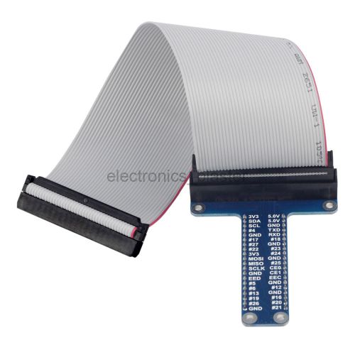 T Type GPIO Board w/ 20cm 40pin Flat Cable for Raspberry pi 3 / B+ / 2 Model B