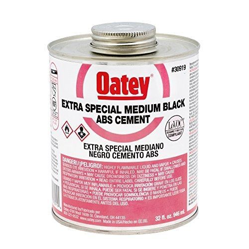 Oatey 30919 ABS Extra Special Cement, Black, 32-Ounce