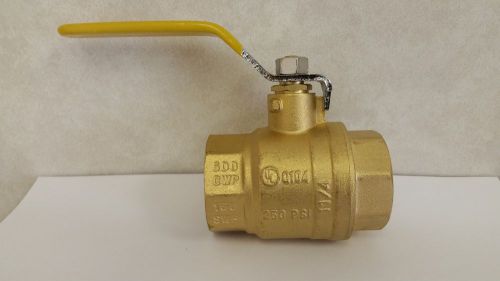 New 1 1/4&#034; inch npt full port brass threaded ball valve 600wog 250psi fast for sale