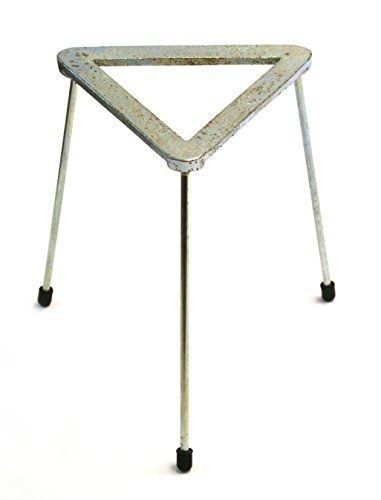 EISCO Zinc Plated Cast Iron Triangular Tripod stand for Bunsen burners, 8.25&#034;