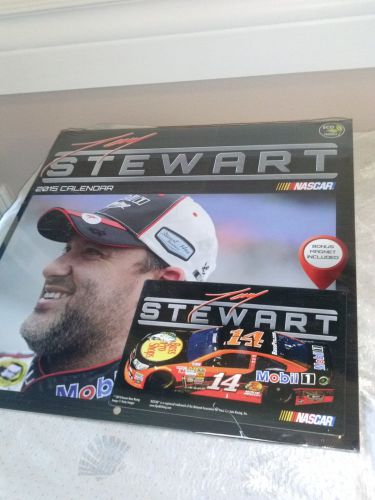 NEW/SEALED TONY STEWART 2015 WALL CALENDAR NASCAR!/BONUS MAGNET!!