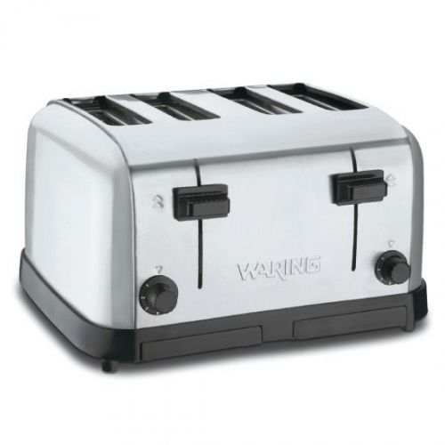 Waring Commercial WCT708 Medium Duty Brushed Chrome Steel Toaster With 4 Slots