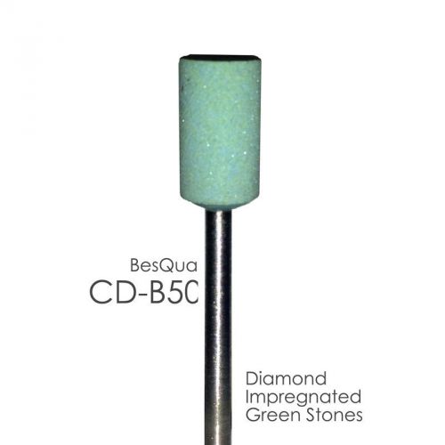 Diamond Green Stone Barrel Zirconia and Porcelain Besqual CD-B50