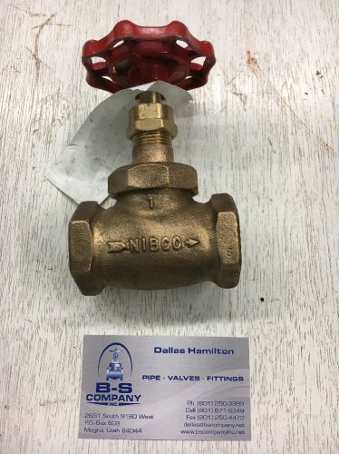 New - 1&#034; nibco threaded brass globe valve, fig: kt-65 for sale