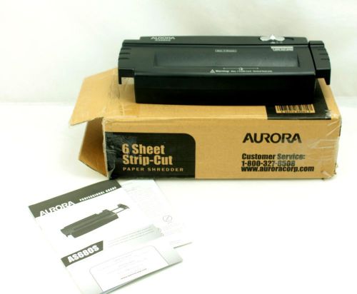 Aurora 6 Sheet Strip Cut Paper Shredder