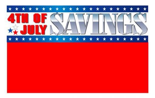 PATRIOTIC, 4th of JULY, Retail Price/Sale Signs, 5.5&#034;x3.5&#034;, NEW! 50 Pack