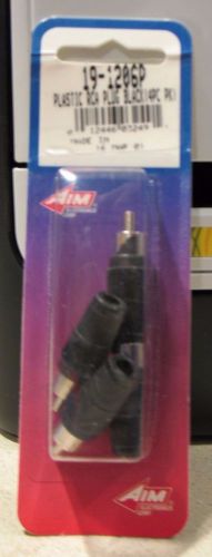 RCA 19-1206P Black Plastic Plug (4Peice)