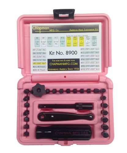Chapman 8900 pink screwdriver set std. kit + slotted made in usa for sale
