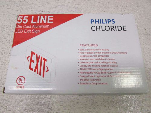 Philips Die Cast Aluminum Exit Sign ER55L3WG