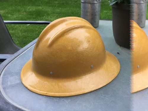 Vintage ED Bullard Hard Boiled Construction Helmet Full Brim Iron Work Hard Hat