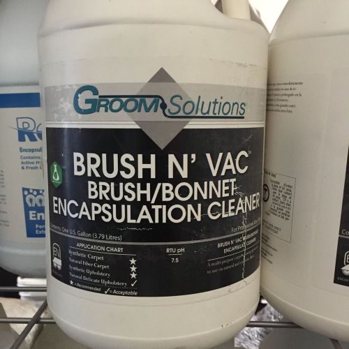 Groom solutions brush n vac encap cleaner 4/1 gl case for sale