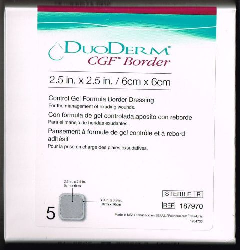 Convatec 187970 DuoDerm CGF Border Hydrocolloid Dressing 2.5&#034; x 2.5&#034; Box of 5