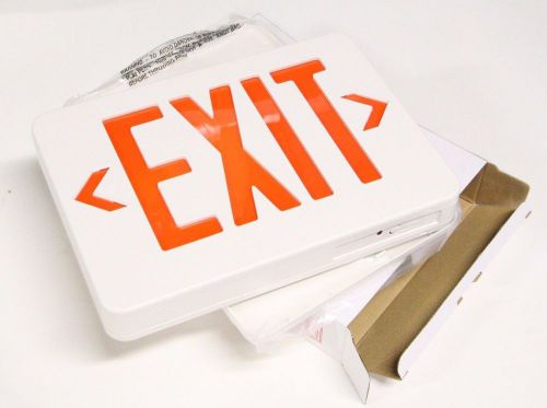 ENERGY EFFICIENT EXIT SIGN Red LED Model # 20743D AC&amp;DC  120 and 277 volts