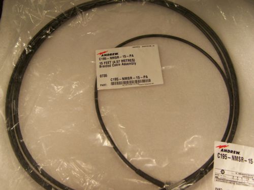 Andrew braided cable assembly c195-nmsr-15-pa new in original sealed package for sale