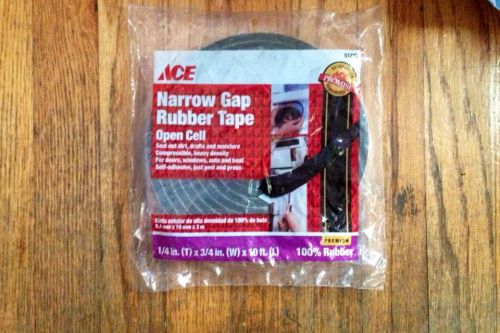 ACE Narrow Gap Rubber Tape Open Cell Insulation 1/4 in X 3/4 in X 10 ft