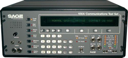 Sage 930A Communications Test Set with opts. 01,09,10C,11,12,13,21,23,25,29,44,4