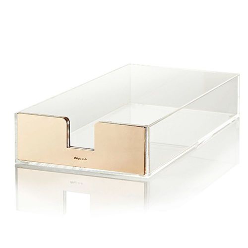 Kate spade new york acrylic letter tray gold for sale