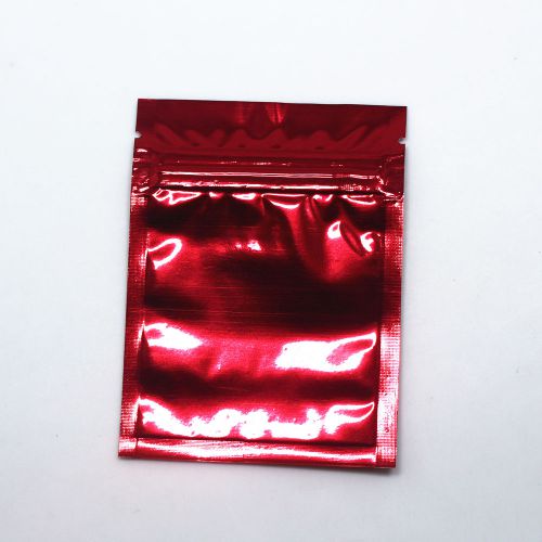 8.5x13cm Red Aluminum Foil Retail Package Mylar Zip Lock Bags Food Grade Pouches