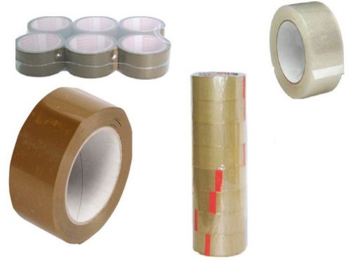 Clear Brown Tape Sellotape 48MM x 50M   36mm X 50M Packaging Tape x 1, 6, 12, 24