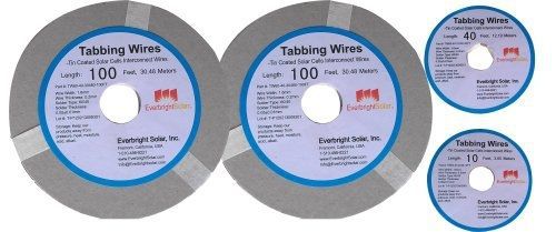 Everbright Solar 250 Feet Tabbing Wire Pre-coated w/ Solder for DIY Solar Cells