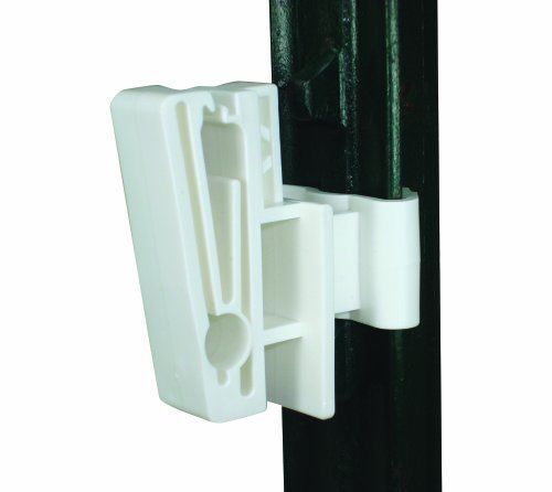 Field Guardian T-Post 2-Inch Polytape or 3/8-Inch Rope Insulator, White New
