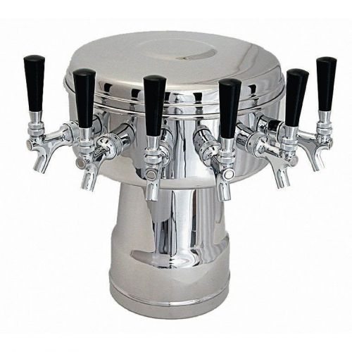 Mushroom Draft Beer Tower - Glycol Cooled - 6 Faucets - Commercial Bar/Pub