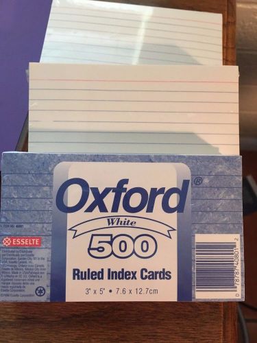 3 packs Oxford 3 X 5 Inches Index Cards Ruled White 100 Per Pack
