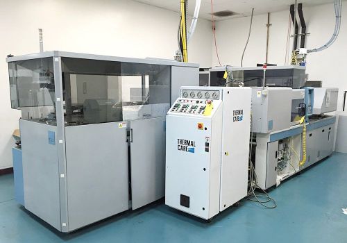 2006 optical disc replication line toyo m2 injection molders chillers &amp; finisher for sale