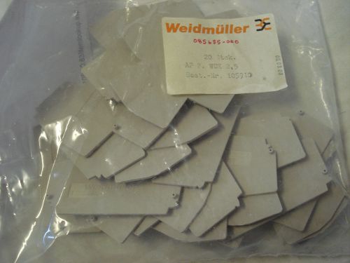 WEIDMULLER 105910 WDK2.5 COVER PLATE (LOT OF 20)