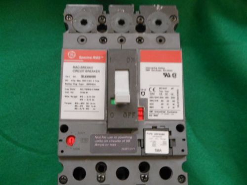 General Electric SELA36A10060 60 AMP 600V 3 POLE Circuit Breaker 50A plug NEW