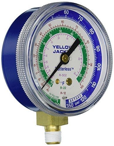 Yellow Jacket 49002 2-1/2&#034; Gauge (degrees F), Blue Compound, 30&#034;, 0-120 (Retard