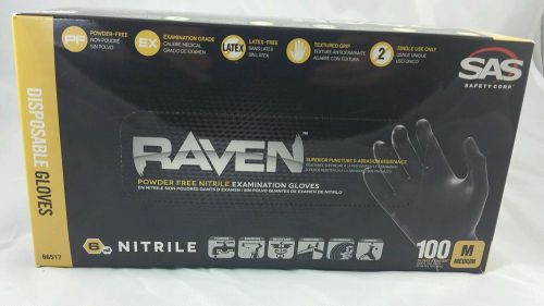 New Raven Powder free Nitrile Examination Gloves 100 gloves Medium